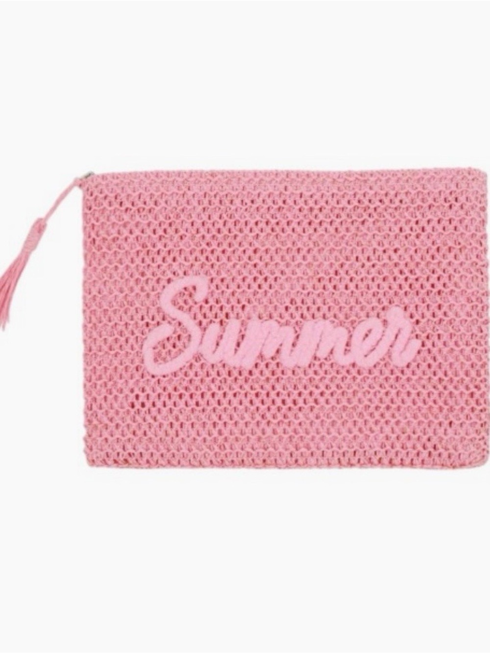 Summer Embroidery Woven Straw Zip Pouch-Host Pick!! - Picture 3 of 3